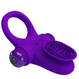 Pretty Love Vibrating Cock Ring II Purple, a silicone vibrating cock ring for enhanced pleasure.