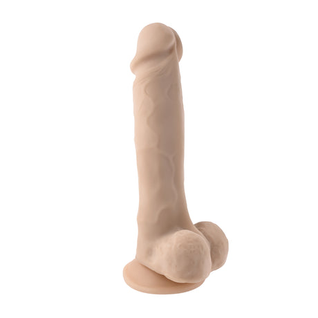 Selopa 6.5 Inch Natural Feel Dildo with Balls Vanilla, realistic design, soft interior, firm exterior, lifelike detailing.