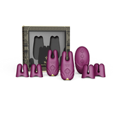 NAVE Velvet Purple Vibrating Nipple Clamps with EasyClamp technology, featuring dual motors and sleek design inspired by Nephthys.