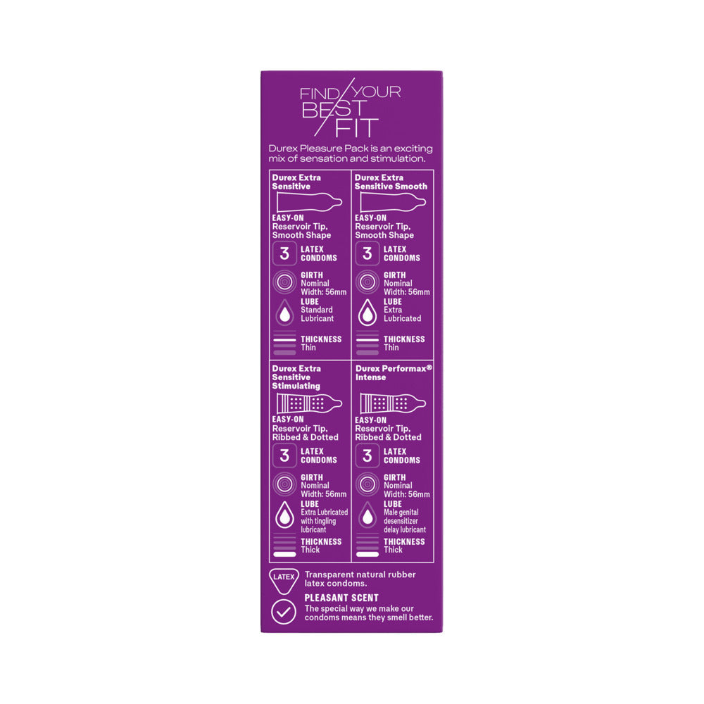 Durex Pleasure Pack Condoms 12 Pack