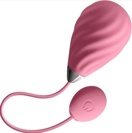 Techno Kandi App Compatible Silicone Egg Vibrator Pink with sleek design and remote control feature.