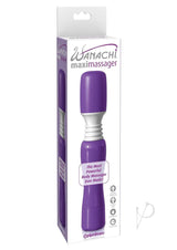 Maxi Wanachi Wand Massager Purple packaging showcasing its powerful and versatile functionality.