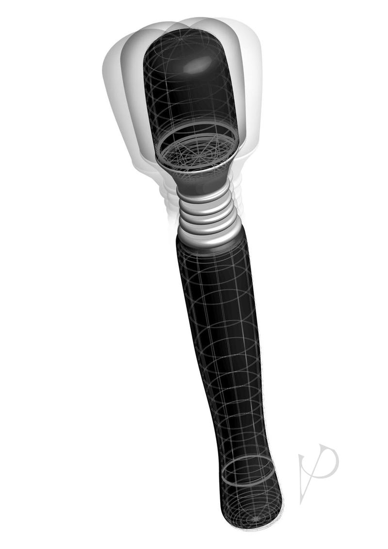 Maxi Wanachi Wand Massager Black, a powerful cordless massager with soothing vibrations and comfortable grip.