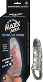 Maxx Men Compact Penis Sleeve Clear and packaging, enhancing length and girth for added confidence.
