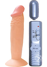 All American Whoppers 6 inch Vibrating Dildo Vanilla with remote control for personalized vibrations.