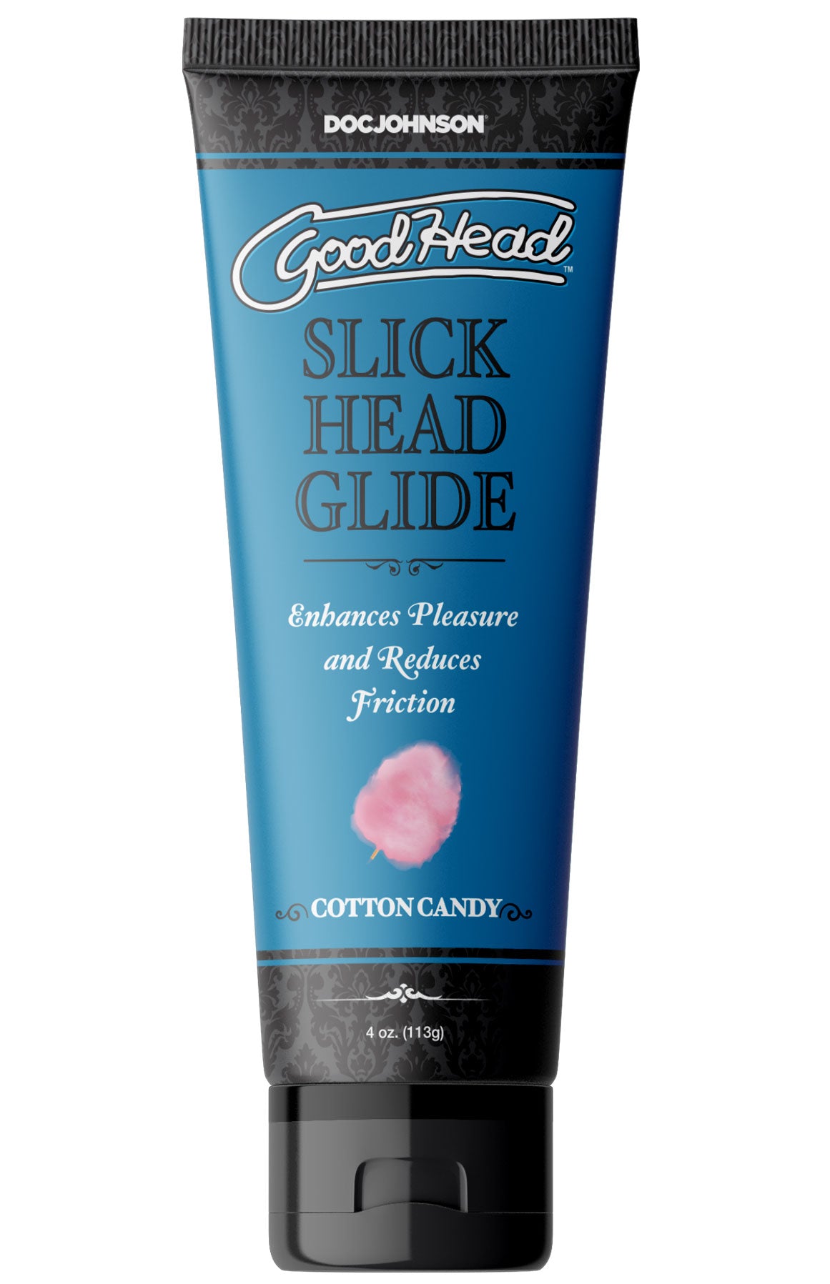 GoodHead Slick Head Glide Cotton Candy 4 oz Bulk tube enhances pleasure and reduces friction for intimate moments.
