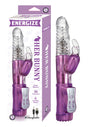Energize Her Bunny 1 Purple Rabbit Vibrator pack with dual motors, 36 functions, and 6 rotating modes.