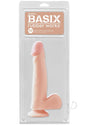 Basix Rubber Works Dong with Suction Cup 7.5 inch Vanilla realistic dildo in packaging for versatile play
