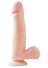 Basix Rubber Works Dong with Suction Cup 7.5 inch Vanilla realistic dildo with suction cup base for versatile play