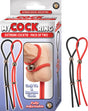 My Cockring Extreme Cock Tie 2 Pack Black & Red - versatile cock and ball accessory for enhanced experience.