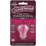 Good Head Vibrating Tongue Ring Pink packaging with powerful mini bullet and batteries included.