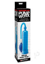 Pump Worx Silicone Power Pump Penis Enlargement Blue vacuum system for effective penis enlargement.