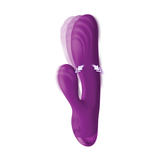 Bang G-Spot Silicone Rabbit Vibrator Purple with flexible design for dual-stimulation and G-spot pleasure.