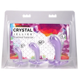 Crystal Jellies Curved Anal Trainer Set Purple featuring three sizes for gradual anal training.