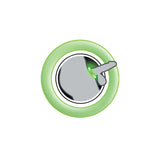 Enhancer Green Glow Silicone Cock Ring Set depicting a green glow silicone ring with an inner design for support.