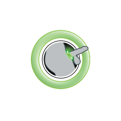 Enhancer Green Glow Silicone Cock Ring Set depicting a green glow silicone ring with an inner design for support.
