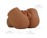 PDX Elite Back That Ass Up Automatic Mega Masturbator Brown dimensions with height 5.8 in, length 10.8 in, width 9.8 in.