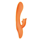 Nasstoys Goddess Lavish Desire Rabbit Vibrator Orange showcasing its smooth, ergonomic design for dual stimulation.