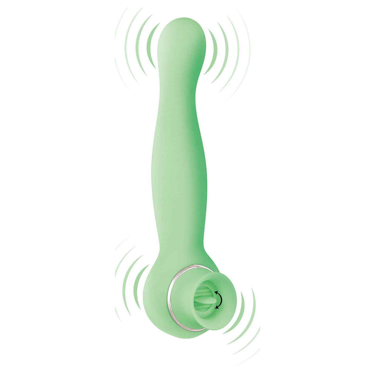 Nasstoys Blaze Lucious Licker Vibe Mint dual-ended silicone pleasure tool for stimulation.