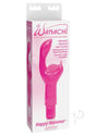 Wanachi Happy Hummer G-Spot Massager Pink packaging with butterfly wings and angled tip for dual stimulation.