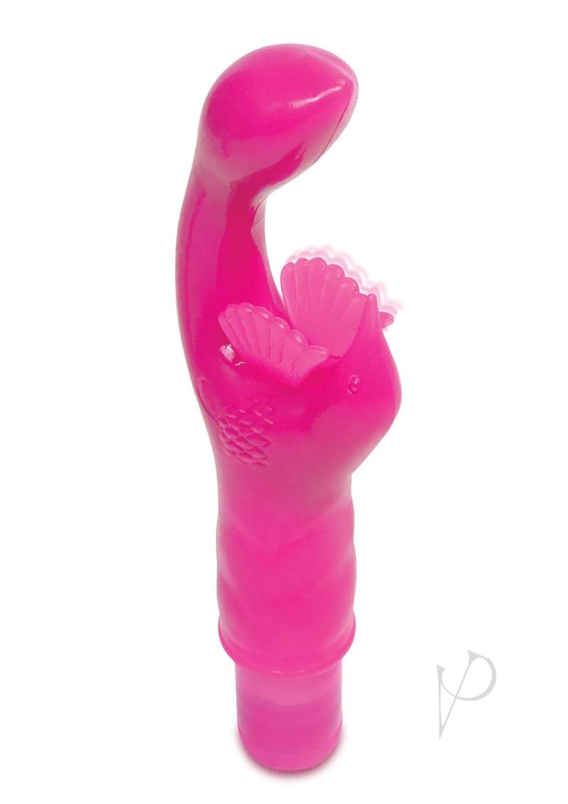Wanachi Happy Hummer G-Spot Massager Pink with butterfly wings for G-spot and clitoral stimulation.