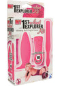 My 1st Anal Explorer Kit Vibrating Butt Plug Pink in colorful packaging with dual function vibrations.