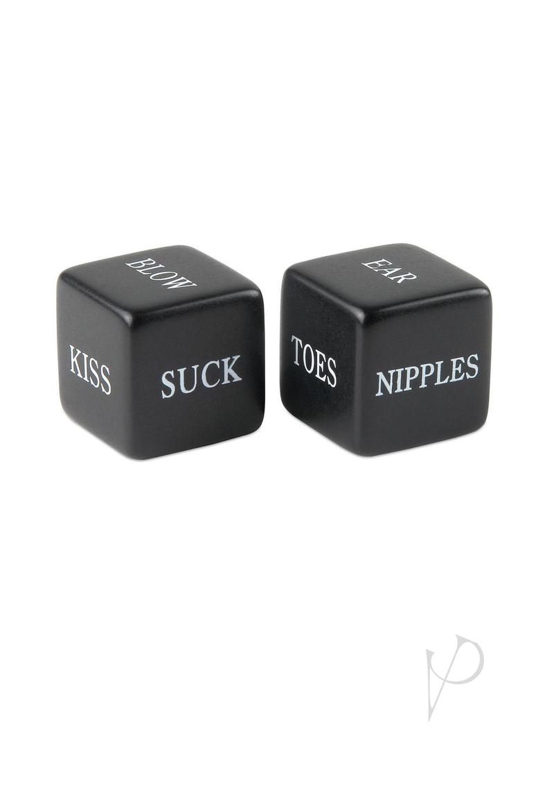 Fetish Fantasy Series First Time Fantasy Kit Black erotic love dice showing actions for couples to explore.