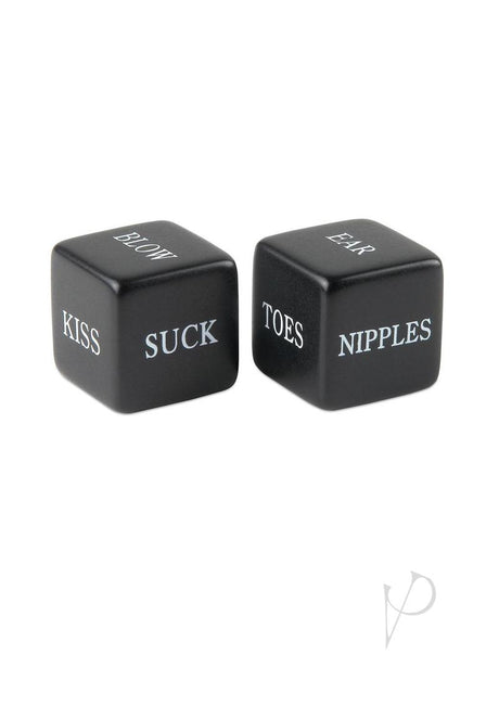 Fetish Fantasy Series First Time Fantasy Kit Black erotic love dice showing actions for couples to explore.
