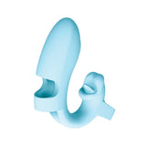 Desire Finger Massager Dual Motor Blue with dual motors and finger loops for targeted stimulation.
