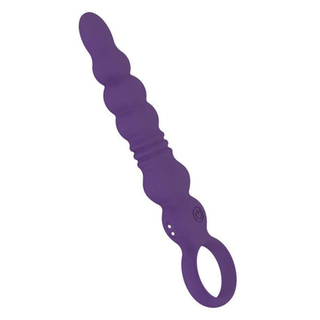 Nasstoys Buttfuc Vibrating Thrusting Anal Wand in purple color with a smooth, contoured design.