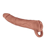 The Great Extender 2n1 Brown 8 inches realistic design for enhanced pleasure and stimulation.