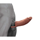The Great Extender 2n1 Brown 8 inches displayed for enhanced pleasure experience.
