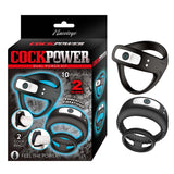 Cockpower Dual Power Kit Cockring Vibrator package featuring two cock rings and powerful vibrations.
