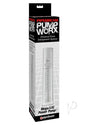 Pump Worx Mega-Vac Power Pump Penis Enlargement White packaging with penis enlargement system details.