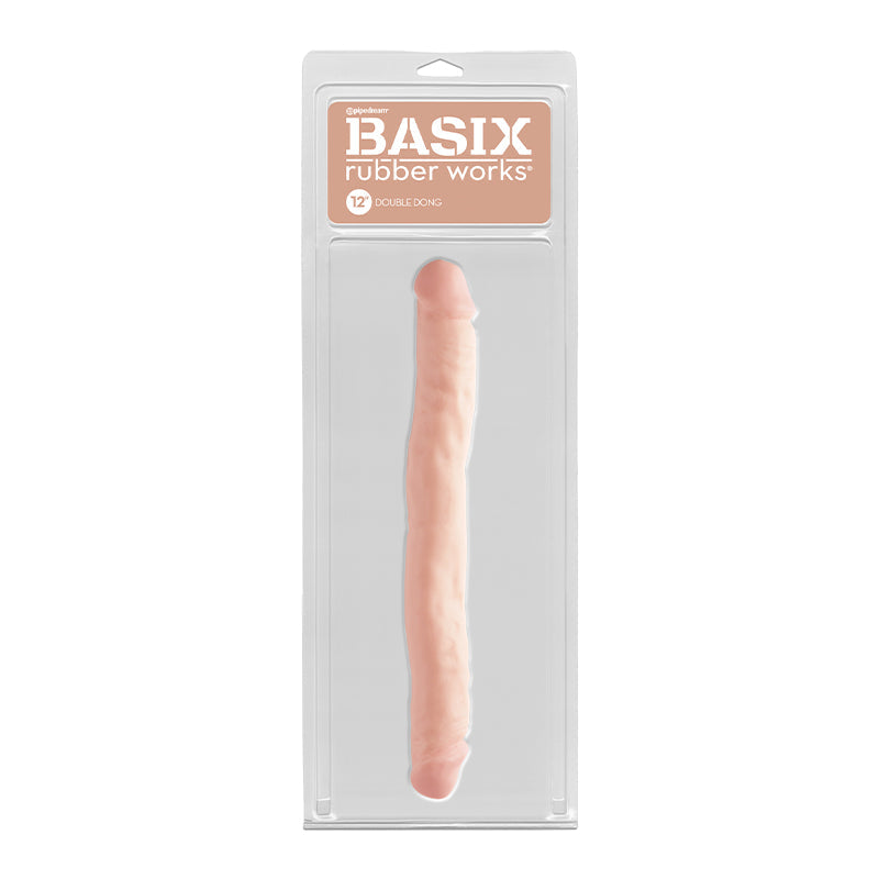 Basix Rubber Works 12 inches Double Dong Beige