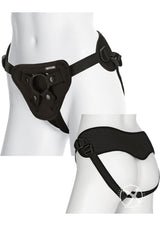Vac-U-Lock Platinum Supreme Harness Black showing adjustable straps for comfort and secure fit.