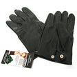Leather Vampire Gloves Extra Large displayed with packaging, showcasing premium black leather and stylish design.