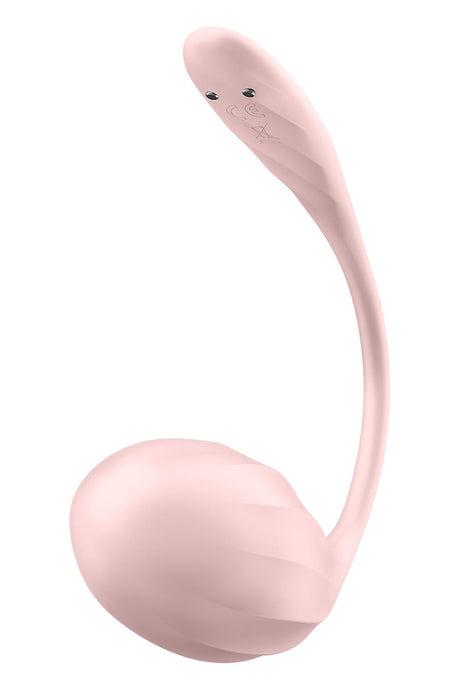Satisfyer Ribbed Petal Wearable G-Spot Vibrator Rose showcasing its ergonomic design and powerful vibration features.