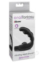 Anal Fantasy Vibrating Reach Around Prostate Massager in packaging showcasing features and design.