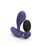 Love To Love Witty Prostate Vibrator Midnight Indigo with remote control in a sleek design.