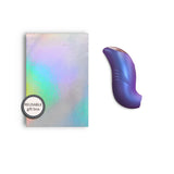 Love To Love Believer Clitoral Vibrator Iridescent Night next to iridescent gift box.