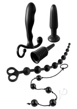 Image of the Anal Fantasy Collection Beginner's Fantasy Kit Black featuring five distinct anal play items.