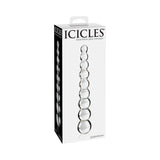 Icicles No. 2 Beaded 8.5 inches Glass Dildo Clear