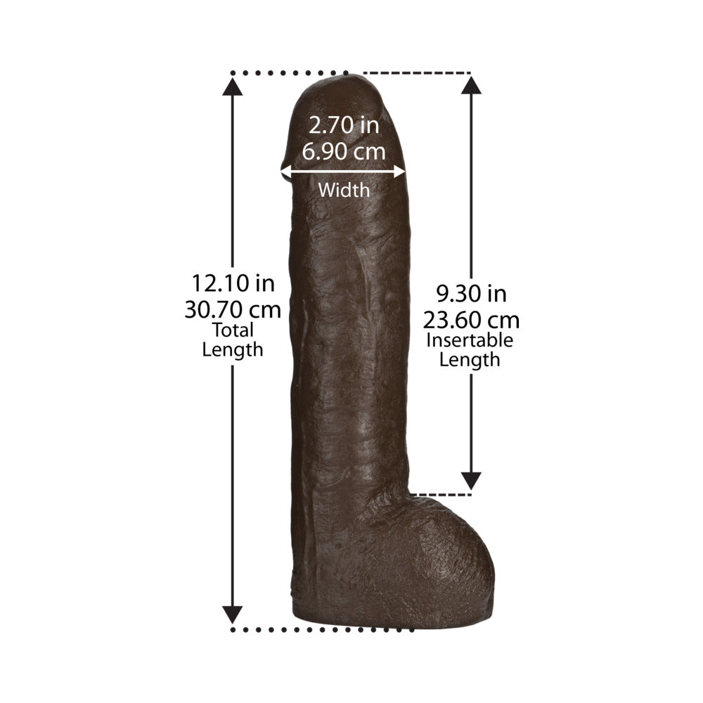 Vac-U-Lock - Realistic Hung Black Dildo
