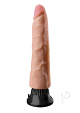 Real Feel Deluxe Wallbanger Vibrating Dildo 7 inch Vanilla with strong suction base and realistic texture.