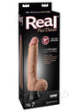 Real Feel Deluxe No 7 Wallbanger 9 inch Vibrating Dildo packaging showcasing lifelike details and features.