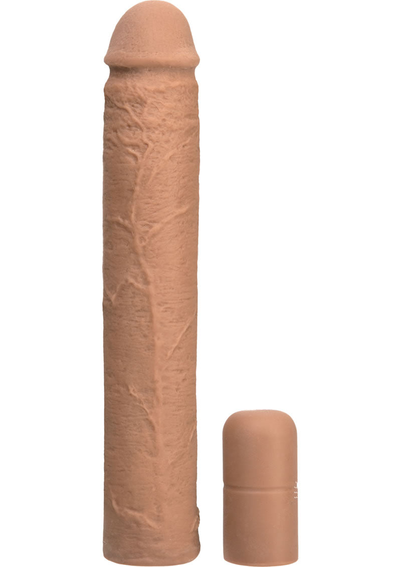 Xtend It Penis Extender Kit Caramel with hollow sleeve and plush insert for customizable enhancement.