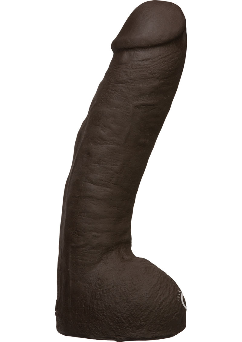 Vac-U-Lock Ultraskyn Hung Dildo Black showcasing realistic texture and size features.