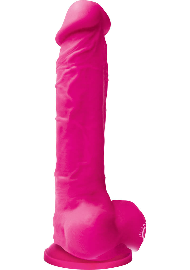 Colours Pleasures 8 Inch Silicone Dildo Pink with realistic detailing and premium body-safe material.