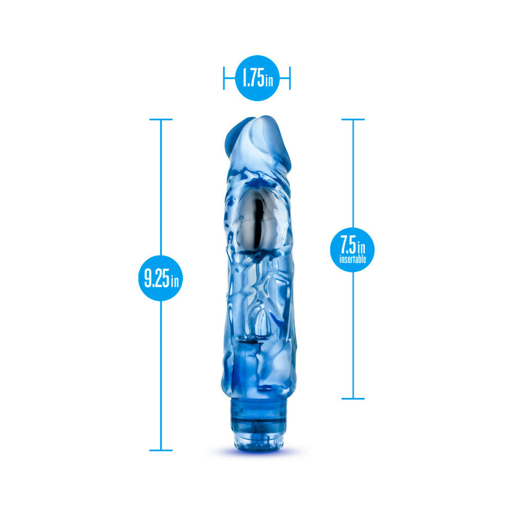 Naturally Yours Wild Ride Realistic 9 inches Vibrating Dildo Blue